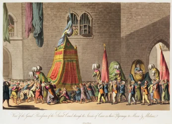 A View of the Grand Procession of the Sacred Camel Through the Streets of Cairo on Their Pilgrimage to Mecca and Medina